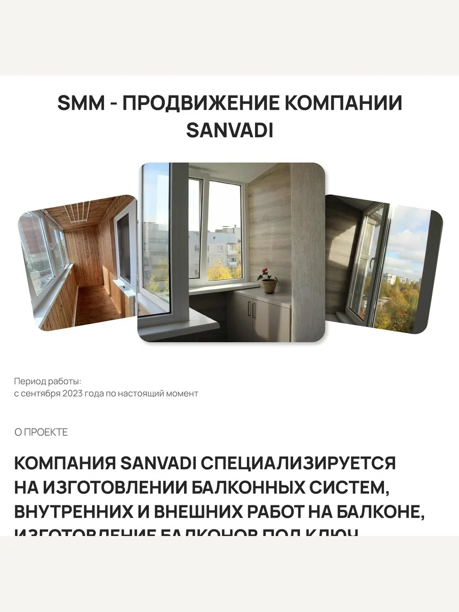 Фрагмент SMM-кейса: SANVADI